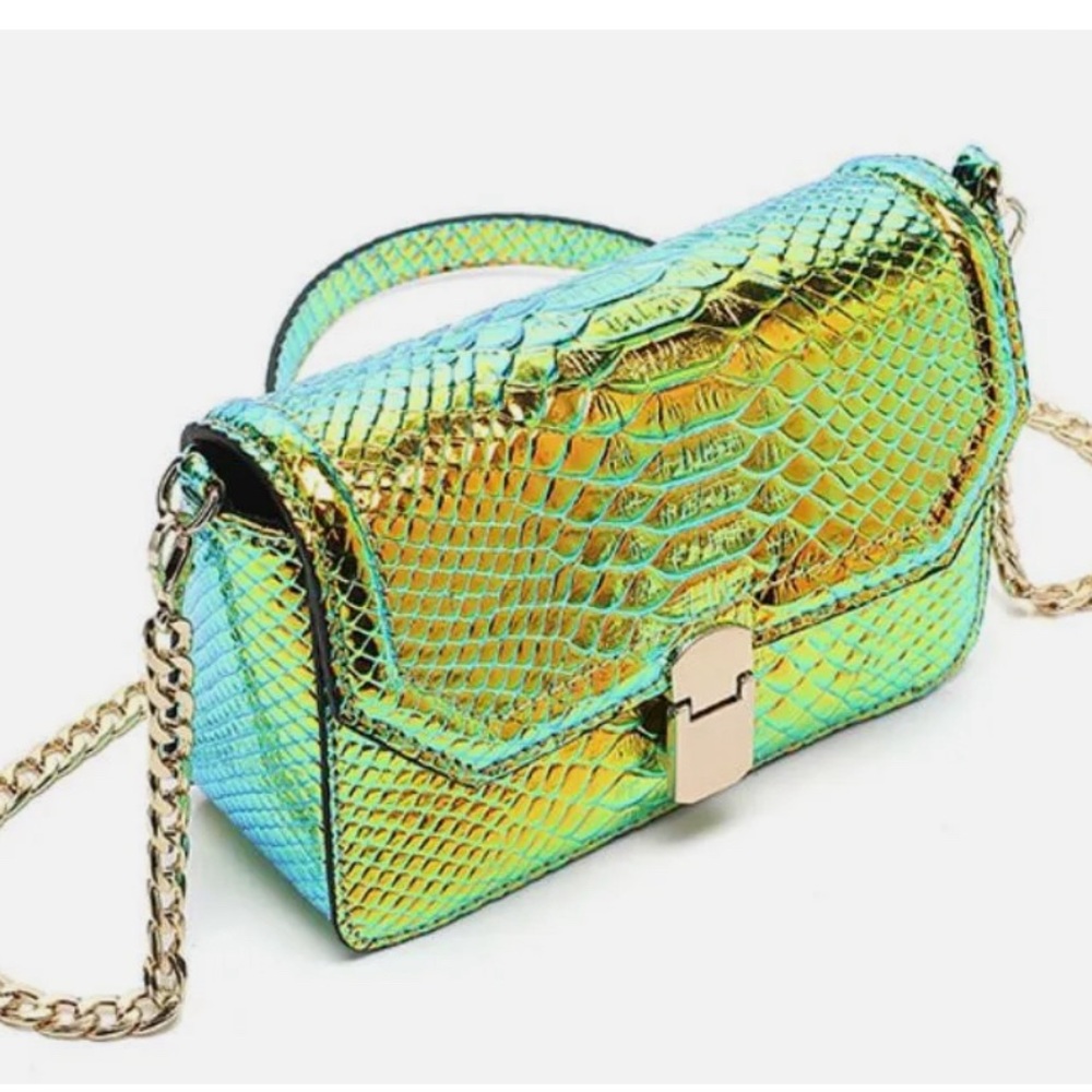 Used - Holographic Green Crossbody Bag
